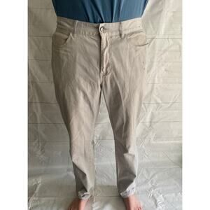 Johnnie-O Pants Mens 33x31 West Coast Prep Gray W/Blue Splatter Golf Performance